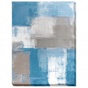 アートパネル Grey and Blue Abstract Art Painting IAP-52782 【北海道・沖縄・離島配送不可】