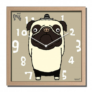 Artist Clock 壁掛け時計 武内 祐人 パグ CAC-52638 【北海道・沖縄・離島配送不可】