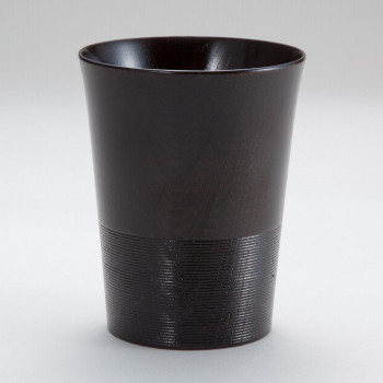 東出漆器 TSUTAE 「伝」山中塗 プレミアムカップ 黒 6024 【北海道・沖縄・離島配送不可】｜フジックス