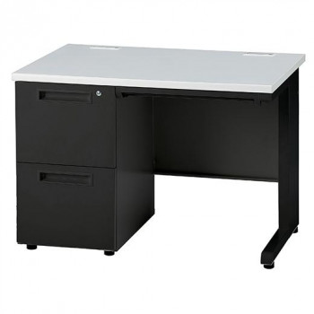 井上金庫販売 オフィス用テーブル W1000 2段左袖 B/ホワイト GSD-B107-2L WH 【北海道・沖縄・離島配送不可】|フジックス
