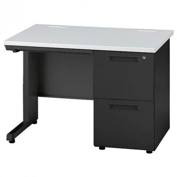 井上金庫販売 オフィス用テーブル W1000 2段右袖 B/ホワイト GSD-B107-2R WH 【北海道・沖縄・離島配送不可】|フジックス