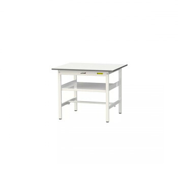 山金工業(YamaTec) SUP-975F-WW ワークテーブル150シリーズ 固定式 中間棚付 (H740mm) 900×750mm 【北海道・沖縄・離島配送不可】|フジックス