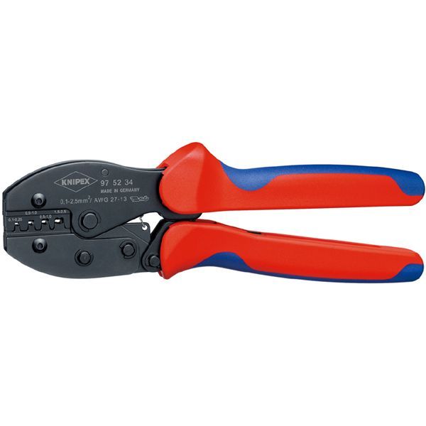 KNIPEX クニペックス 圧着プライヤー コンフォート 全長220粍 風呂敷き包み入 9752-34SB 【北海道・沖縄・離島送りとどける不可】