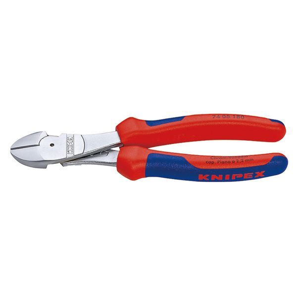 KNIPEX クニペックス 豪然たる型斜ニッパー 硬線用 コンフォート 全長180粍 7405-180 【北海道・沖縄・離島送りとどける不可】