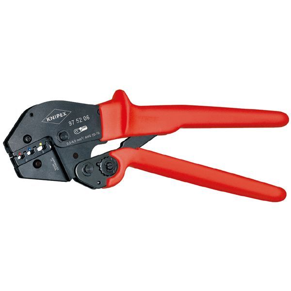 KNIPEX クニペックス 圧着プライヤー 上滑り打ち切り可塑性物質上塗り 全長250粍 9752-06 【北海道・沖縄・離島送りとどける不可】