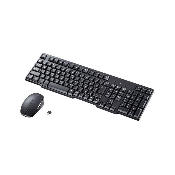 サンワサプライ 静音マウス付き2.4GHzワイヤレスキーボード Type-C接続 ブラック SKB-WL40CSETBK 【北海道・沖縄・離島配送不可】