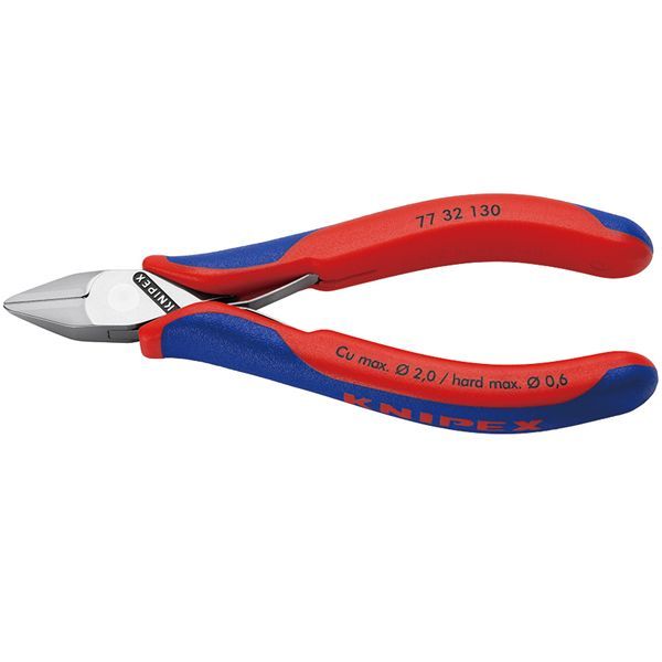 KNIPEX クニペックス エレクトロニクスニッパー コンフォート 全長130mm 7732-130 【北海道・沖縄・離島配送不可】｜フジックス