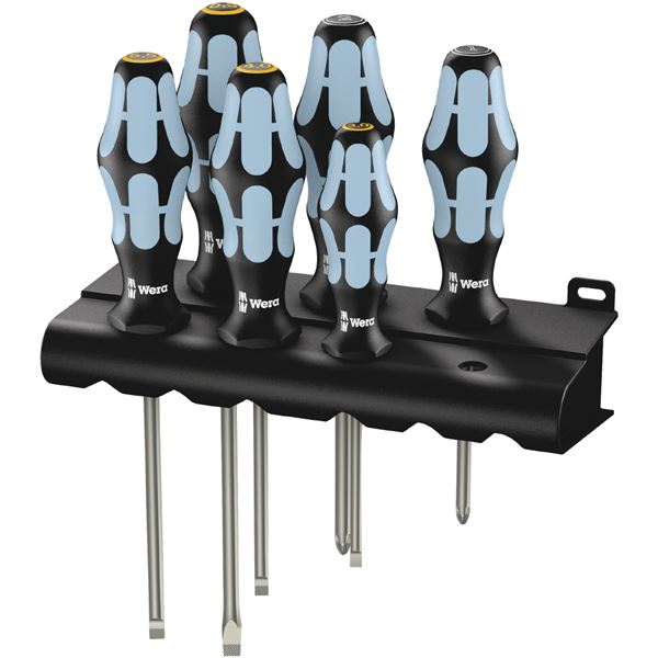 WERA ヴェラ 6本組 ステンレス製 ドライバーセット ポジ マイナス入り 032061 工具 ツール DIY 作業工具 道具 【北海道・沖縄・離島配送不可】