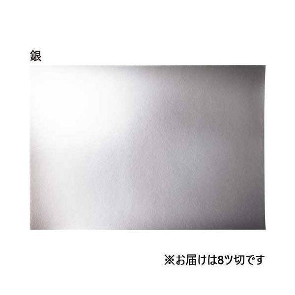 (まとめ)大王製紙 再生色画用紙 8ツ切10枚 銀(×5セット) 【北海道・沖縄・離島配送不可】