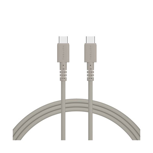 （まとめ） オウルテックMOTTERU C to C ケイ素樹脂有線テレビ ラテグレージュ 2m MOT-SCBCCG200-GY 1本 〔×3仕かける〕 【北海道・沖縄・離島送りとどける不可】 パソコン・周辺機器-その他-PCアクセサリー