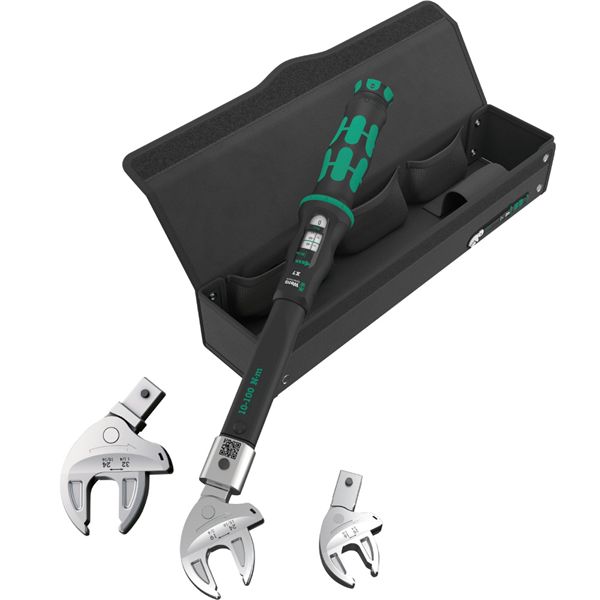 WERA ヴェラ 4点組 差込14×18粍 クリックトルクレンチセット X7 10-100Nm 鍵頭顱×3個・容れもの付 343978 【北海道・沖縄・離島送りとどける不可】