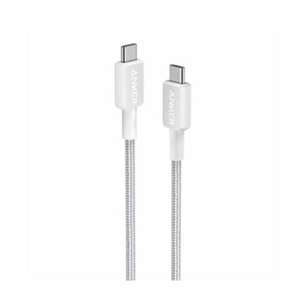 （まとめ） アンカージャパン ANKER 322 高耐久ナイロン USB-C＆USB-C ケーブル 0.9m ホワイト A81F5N21 1本 〔×5セット〕 【北海道・沖縄・離島配送不可】