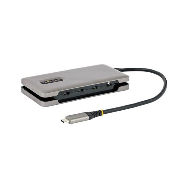 StarTech.com USB-Cハブ 100W PD USB-C&times;4 25cm巻取式ケーブル スペースグレーHB31CM4CPD3 1個 【北海道・沖縄・離島配送不可】｜フジックス