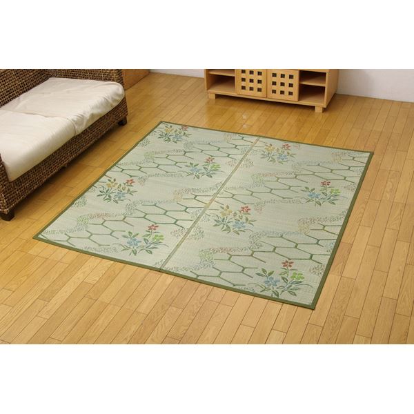 い草花ござ カーペット 『流水』 本間4.5畳(約286.5×286cm)【代引不可】【北海道・沖縄・離島配送不可】|フジックス