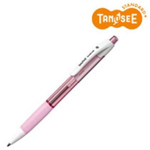 (まとめ)TANOSEE ノック式油性ボールペン(なめらかインク) 細字 0.7mm クリアピンク(インク:黒) 50本【代引不可】【北海道・沖縄・離島配送不可】