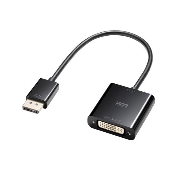 サンワサプライ DisplayPort-DVI変換アダプタ Activeタイプ AD-DPDVA02 【北海道・沖縄・離島配送不可】