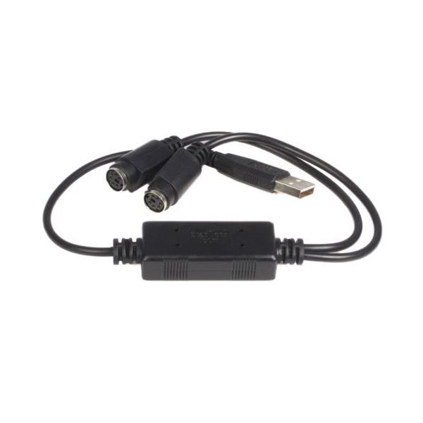 （まとめ） StarTech.com USB-なおなお書き／2うつり変わりアダプター有線テレビ なおなお書き／2二十日鼠・鍵盤用 USBPS2マイコン 1個 〔×3仕掛ける〕 【北海道・沖縄・離島送りとどける不可】