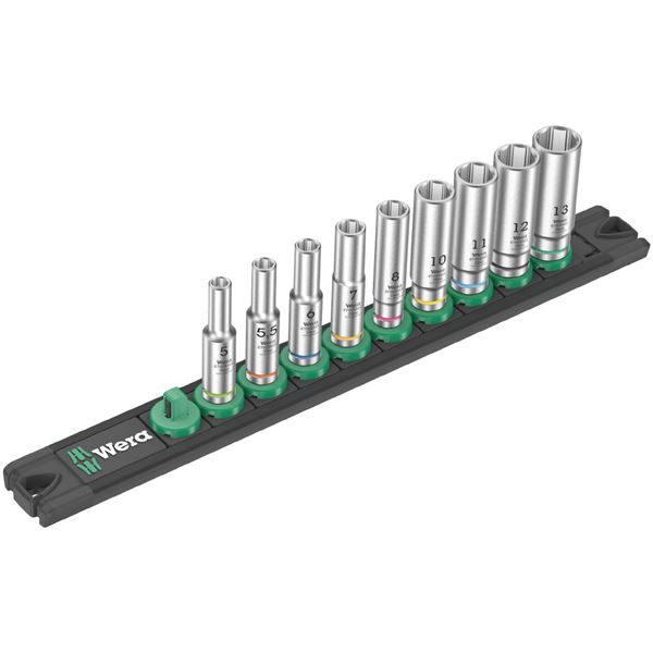 WERA ヴェラ 差込角1/4SQ 納める軌跡付き添い人 9点組 ディープソケットレンチセット 005410 物の具 物の具 DIY やり方物の具 御先棒 【北海道・沖縄・離島送りとどける不可】