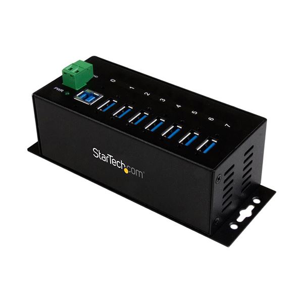 StarTech.com 7界面工業用USB 3.0こしき ESD（静電放電）役立つこと相応う 黒いこと ST7300USBME1個 【北海道・沖縄・離島送りとどける不可】