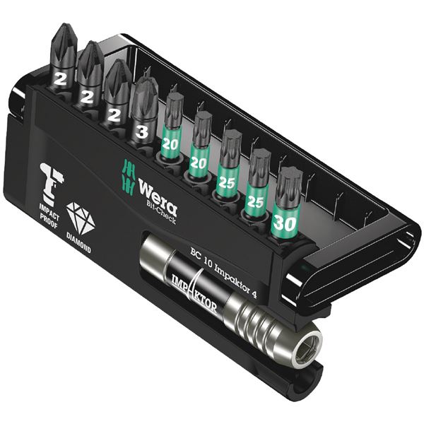 WERA ヴェラ 10点組 差込6.35粍 差しひびき 金剛石 ビット仕掛ける 057417 手道具 物の具 DIY やり方手道具 御先棒 【北海道・沖縄・離島送りとどける不可】