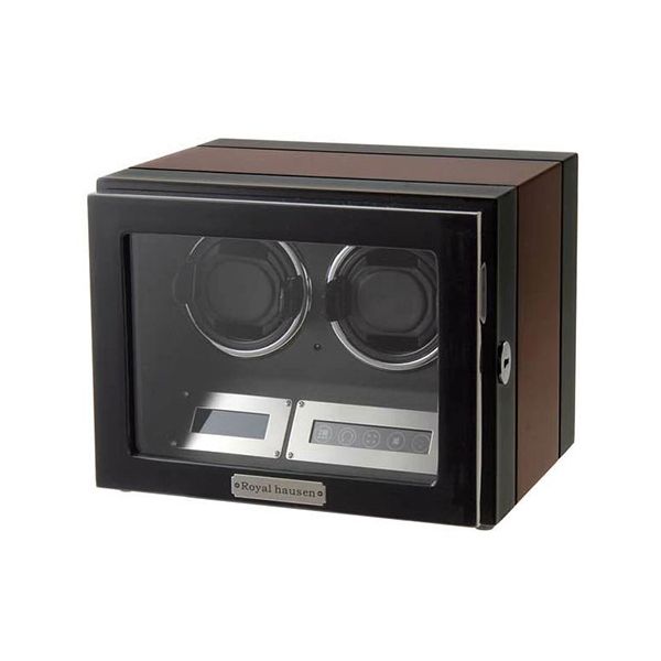 Royal hausen ロイヤルハウゼン ワインディングマシーン ワインダー 2本巻き上げ 液晶パネル リモコン付 GC03-D21EB 【北海道・沖縄・離島配送不可】