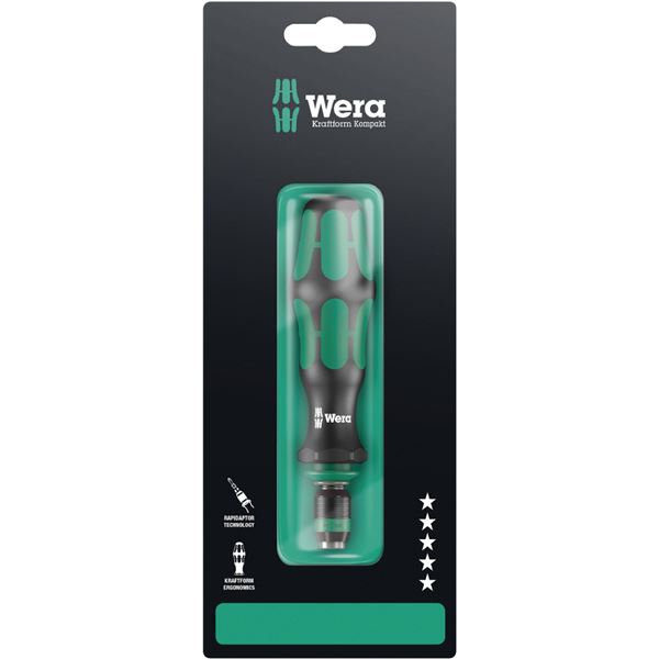 WERA ヴェラ Rapidaptor クイックリリース式 ドライバーハンドル 差込6.35mm 全長133mm 伸縮機能付 073541 工具 ツール DIY 【北海道・沖縄・離島配送不可】