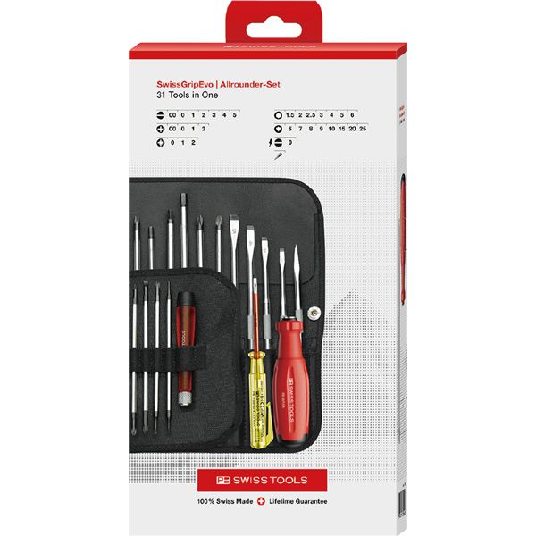 PB SWISS TOOLS ピービースイスツールズ 31本組 差替式１番ウッド書き割り（BOX） 38515.CBB 【北海道・沖縄・離島送りとどける不可】