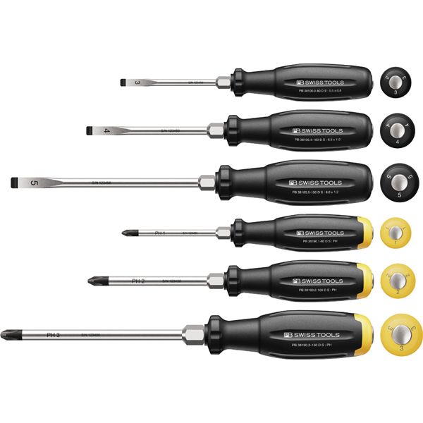 PB SWISS TOOLS ピービースイスツールズ 6本組 スイス連邦手持ち部分EVO 突き刺さる１番ウッド仕掛ける 38249.D 【北海道・沖縄・離島送りとどける不可】