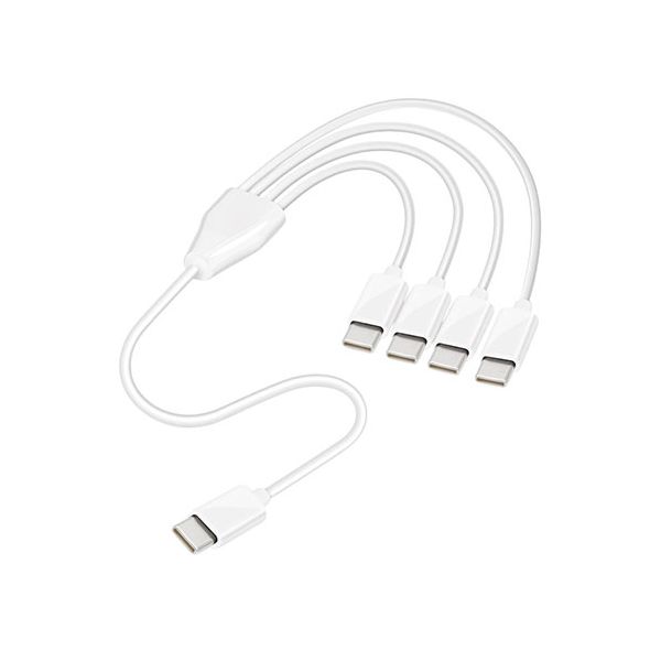 〔5本仕掛ける〕 日本企業結合科学技術 4 インチ 1 USB Type-C分かれ出る有線テレビ50糎 最大限度4台等しく申し受ける 白いこと JT-4IN1CC05-WHX5 【北海道・沖縄・離島送りとどける不可】