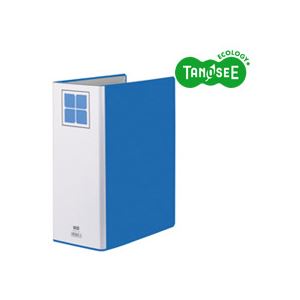 （まとめ）TANOSEE 両開きパイプ式ファイルE A4タテ 100mmとじ 青 10冊【代引不可】【北海道・沖縄・離島配送不可】