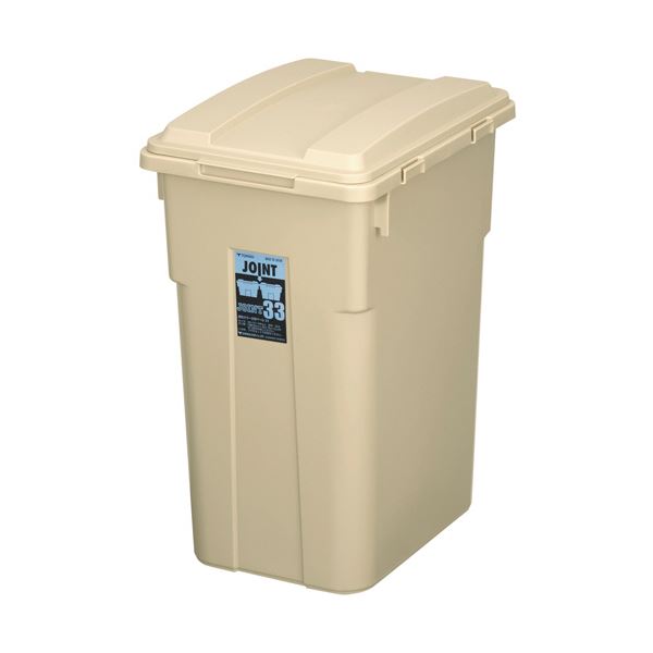 （まとめ） 新輝合成TONBO 連結カラー分別ペール 33L カーキベージュ 02069-9 1台 〔×2セット〕 【北海道・沖縄・離島配送不可】