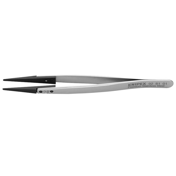 KNIPEX クニペックス ESD手当て取り替えっこ式毛抜き 直 全長×幅×高さ130×10×17粍 9281-01 【北海道・沖縄・離島送りとどける不可】