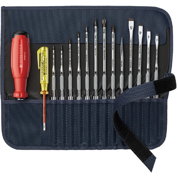 PB SWISS TOOLS ピービースイスツールズ 14本組 差替式１番ウッド書き割り 薄墨色 38222.GY 【北海道・沖縄・離島送りとどける不可】