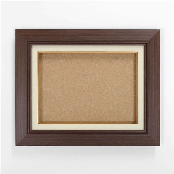 油絵額・キャンバス額・日本画・茶色油絵額 木製油縁額 F4（333×242mm） ブラウン 【北海道・沖縄・離島配送不可】