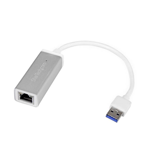 StarTech.com USB3.0-ギガビットイーサネット有線LANアダプタ 10・100・1000Mbps対応 シルバーUSB31000SA 1個 【北海道・沖縄・離島配送不可】