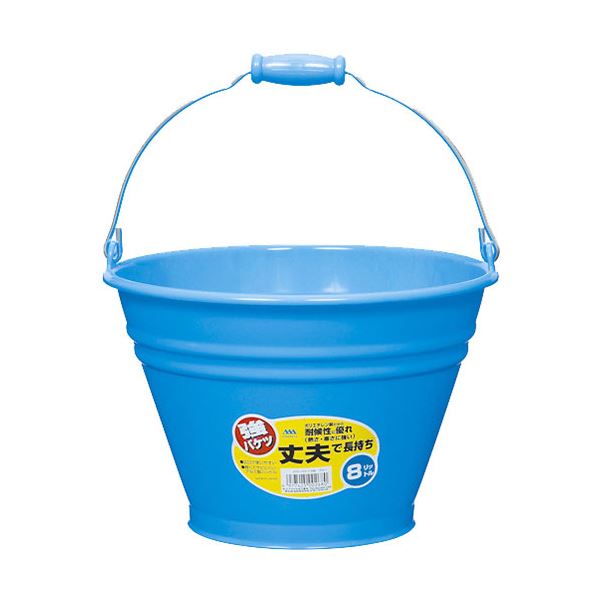 〔5セット〕 ヒマラヤ化学 カラーバケツ 8型 BL ブルー MMT02680X5 【北海道・沖縄・離島配送不可】