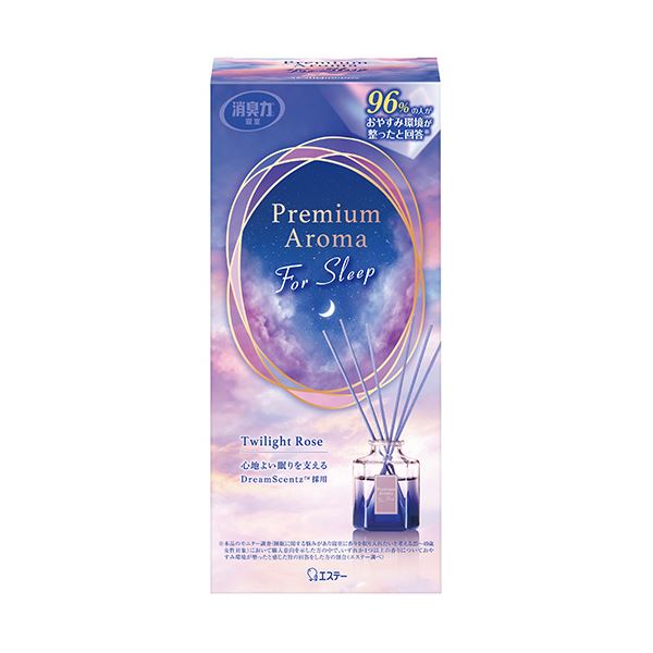 （まとめ） エステー 寝室用消臭力 Premium Aroma For Sleep Stick トワイライトローズ 本体 50ml 1個 〔×5セット〕 【北海道・沖縄・離島配送不可】