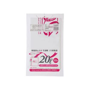 （まとめ）容量表示入りゴミ袋 ピンクリボンモデル 20L 10枚入×60パック【代引不可】【北海道・沖縄・離島配送不可】