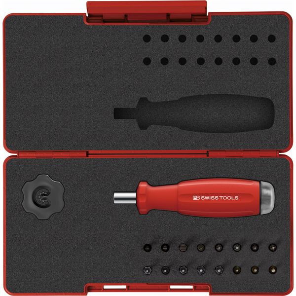 PB SWISS TOOLS ピービースイスツールズ 17点組 スイス連邦手持ち部分 C6１番ウッドビット付トルクドライバーセット 容れもの付 トルク備え付ける活動の領域（Nm）0.4-2.0 8321.SETB2 【北海道・沖縄・離島送りとどける不可】
