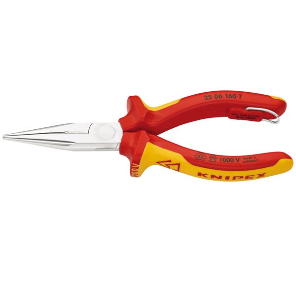 KNIPEX クニペックス 1000V絶縁ラジオペンチ 落下防止 全長160mm 2506-160T 工具 ツール DIY 作業工具 【北海道・沖縄・離島配送不可】
