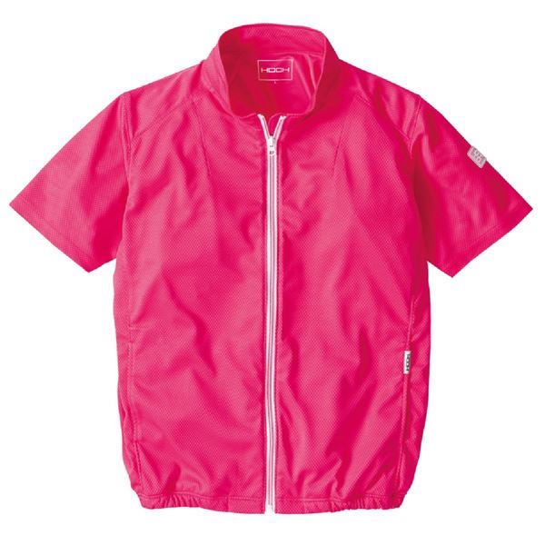 村上被服 HOOH 半袖ニットブルゾン V771 ピンク サイズ：L 服単品 〔バッテリー・ファン・ケーブル別売〕