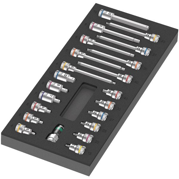 WERA ヴェラ 22点組 3/8DR ビットソケット Zyklopアダプタ 書き割り フォームインサート付 150113 物の具 物の具 DIY 進め方物の具 【北海道・沖縄・離島送りとどける不可】