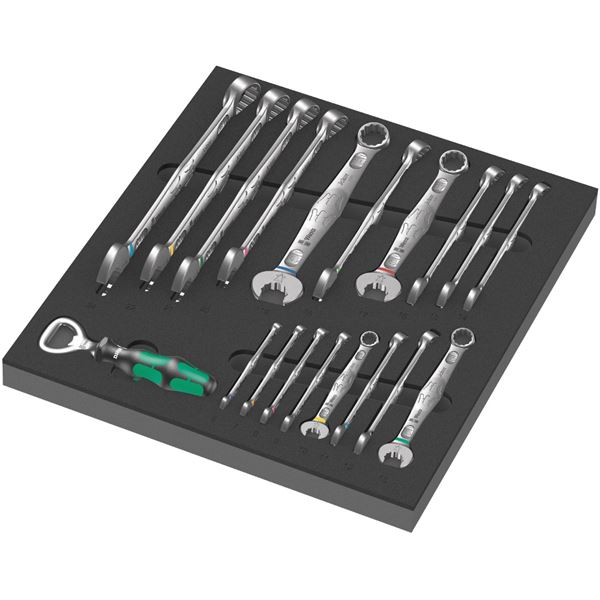 WERA ヴェラ 19点組 JOKER6003 ズボン下鍵 ボトルオープナー 書き割り フォームインサート付 150121 物の具 物の具 DIY 【北海道・沖縄・離島送りとどける不可】
