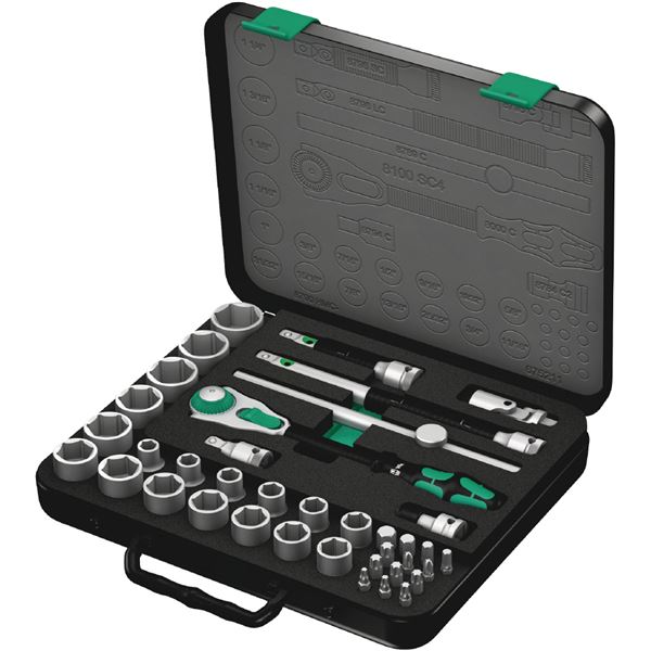WERA ヴェラ 差込角1/2DR ZYKLOP 38点組 ソケット鍵 書き割り 金属元素容れもの付 003647 物の具 物の具 DIY 進め方物の具 物の具 鍵 【北海道・沖縄・離島送りとどける不可】