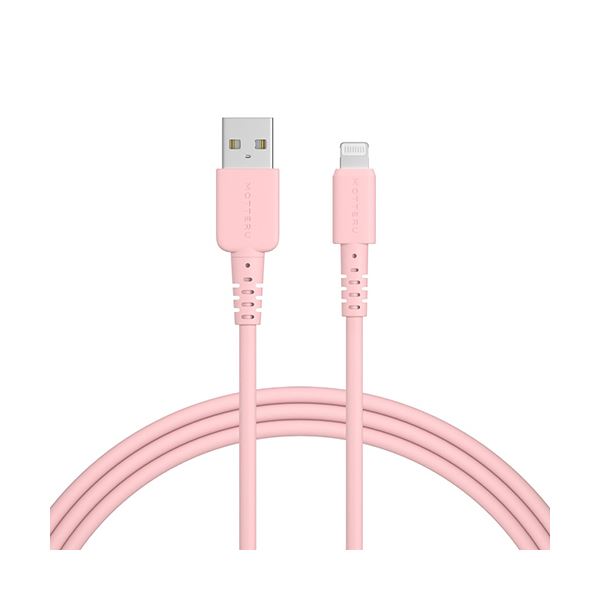 （まとめ） オウルテックMOTTERU A to Lightning ケイ素樹脂有線テレビ 外殻サクラ色 2m MOT-SCBALG200-PK 1本 〔×3書き割り〕 【北海道・沖縄・離島送りとどける不可】