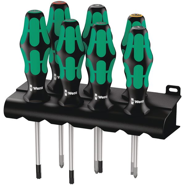 WERA ヴェラ 7本組 Kraftform ハンドル ドライバーセット ラック付 320540 工具 ツール DIY 作業工具 道具 【北海道・沖縄・離島配送不可】