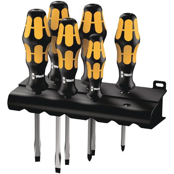 WERA ヴェラ 6本組 プラスマイナスチゼルドライバーセット 018283 物の具 物の具 DIY やり方物の具 御先棒 【北海道・沖縄・離島送りとどける不可】
