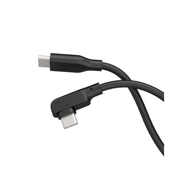 （まとめ） CIO L字型ケイ素樹脂有線テレビ CtoL 2m 黒いこと CIO-SLL30000-CL2-BK 1本 〔×2書き割り〕 【北海道・沖縄・離島送りとどける不可】