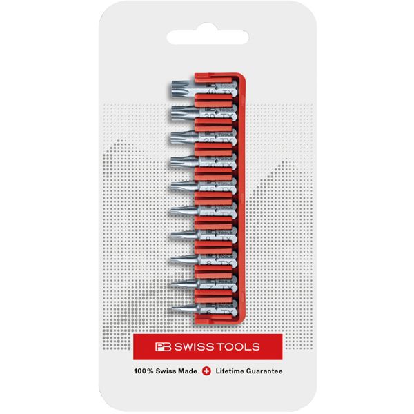 PB SWISS TOOLS ピービースイスツールズ 10本組 遊撃手印字機 ヘクスローブビットセット ビット保持者付 包み印字機 C6.703CN 【北海道・沖縄・離島送りとどける不可】