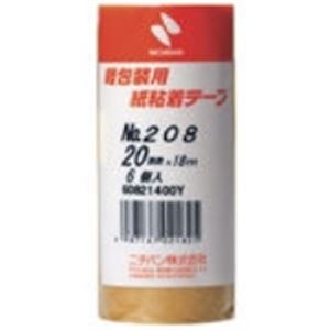 （業務用5セット）ニチバン 紙粘着テープ 208-20 20mm×18m 6巻 ×5セット【代引不可】【北海道・沖縄・離島配送不可】